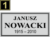 Tabliczki urnowe Katolickie - wzór S1