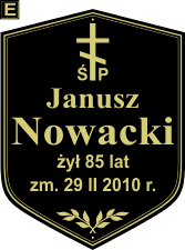Tablice natrumienne Prawosławne - wzór E