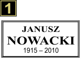 Tabliczki urnowe Prawosławne - wzór B1