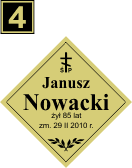 Tabliczki urnowe Prawosławne - wzór Z4